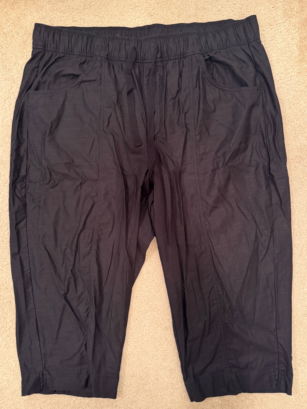 Lane Bryant Slub Pull-on Drawstring Cropped Pants